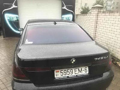 Съемная 25% тонировка 3 окон BMW 745LI